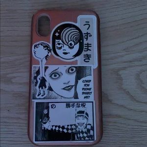 Junji ito iPhone XS Max rose gold case- hand made